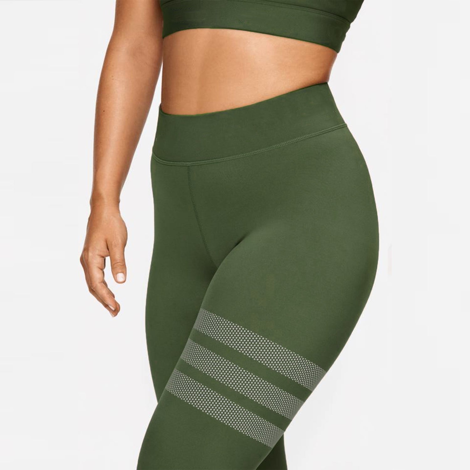 Forest green Tights And Vest Sets-Yoga – Naikeway